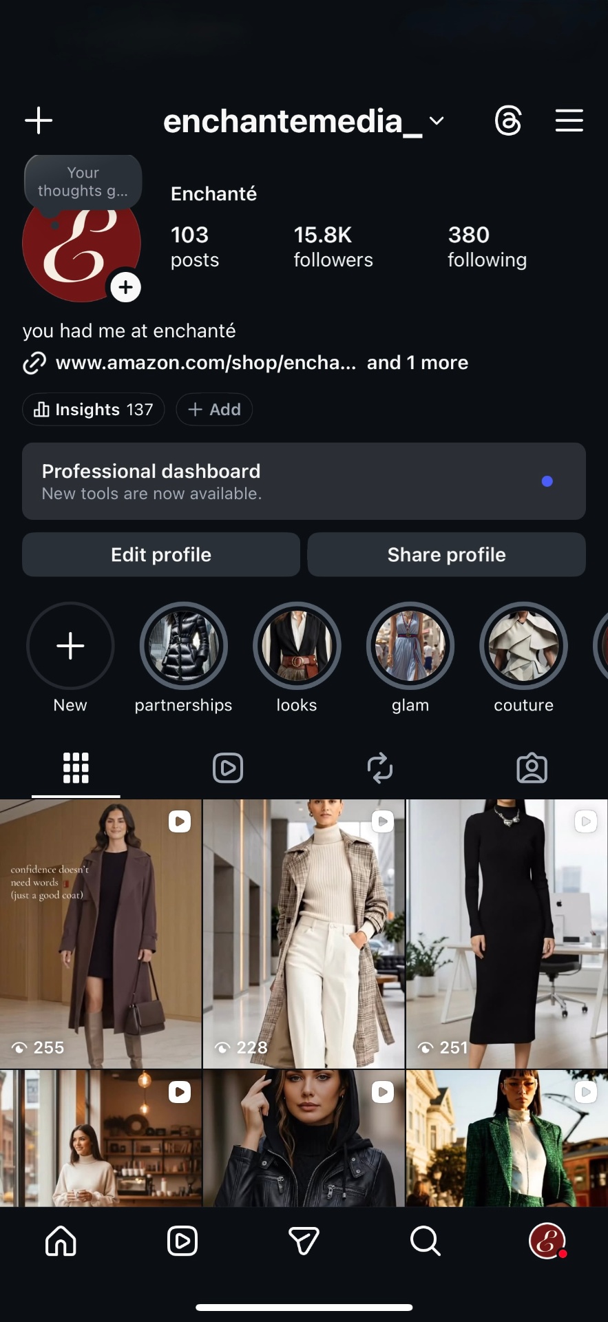 Enchanté Instagram profile — 15.8K followers, 103 posts